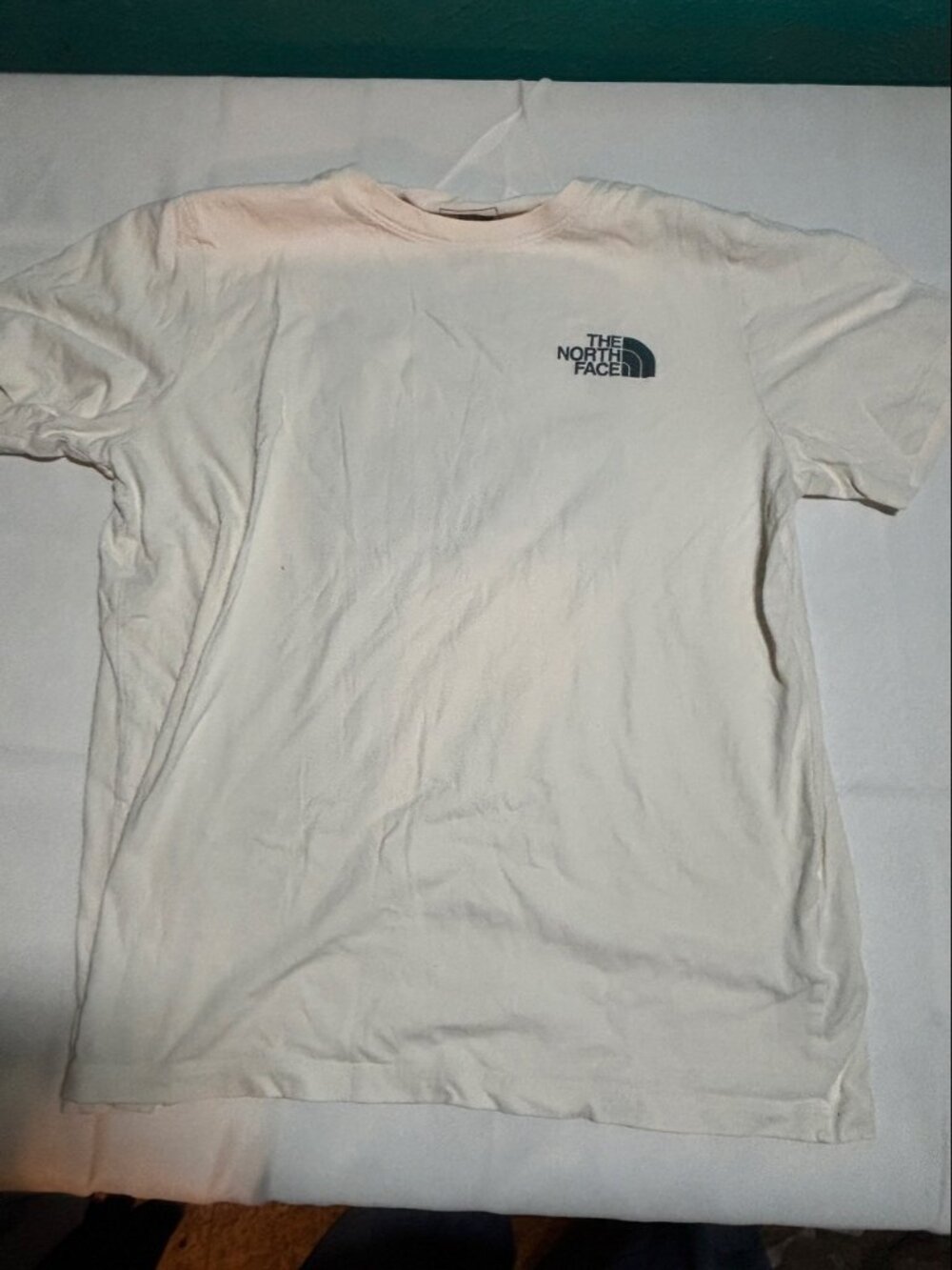 The North Face Women's Cream Box Logo Tee L Never Stop Exploring